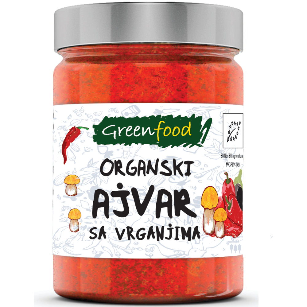 Organski Ajvar sa Vrganjima 280g - Greenfood - Makedonske Delicije