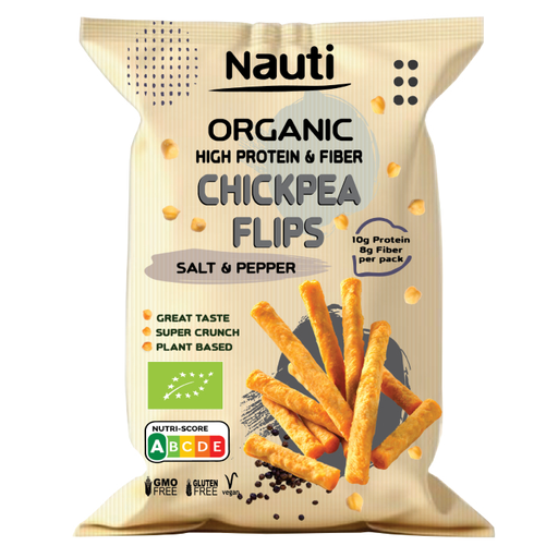 Organski flips od slanutka Sol & Papar - Nauti - Makedonske Delicije