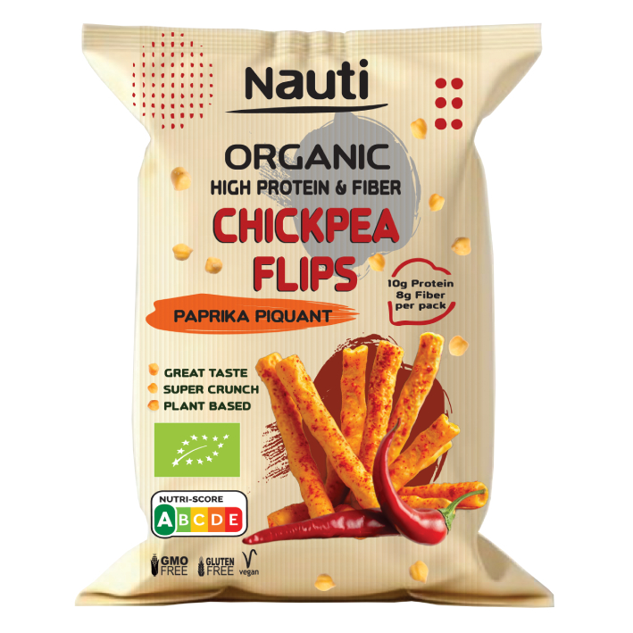 Organski flips od slanutka Paprika Pikant - Nauti - Makedonske Delicije