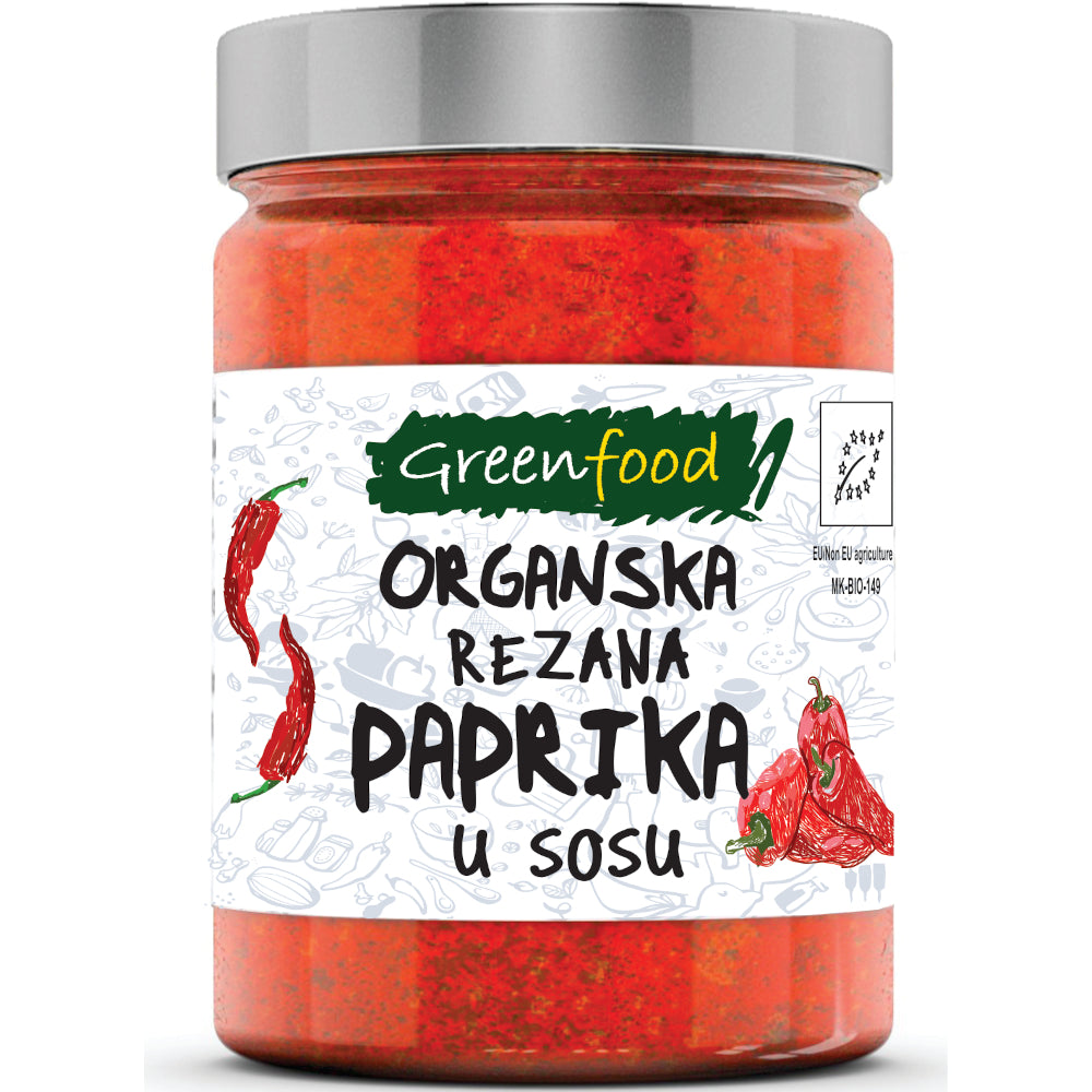 Organska Paprika u sosu 280g - Greenfood - Makedonske Delicije