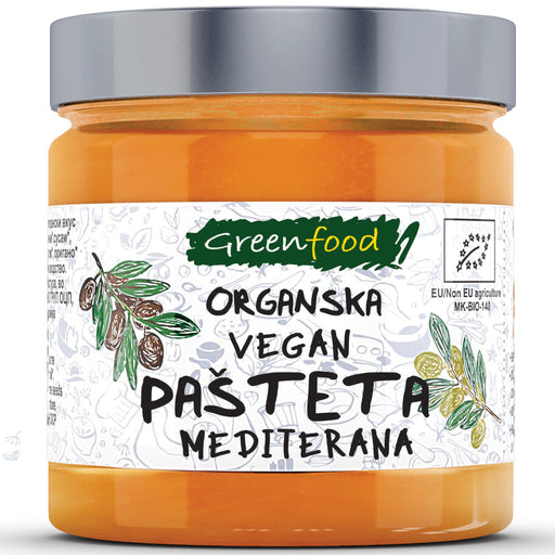 Organska Vegan Pašteta Mediteran 185g - Greenfood - Makedonske Delicije