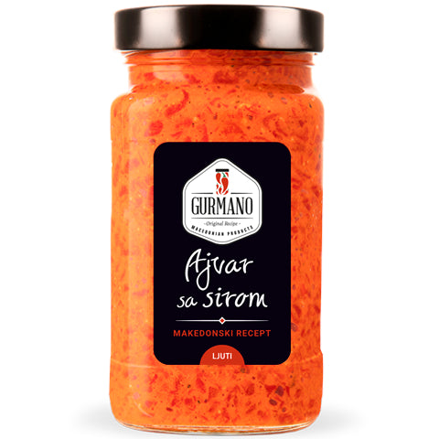 Ajvar sa sirom URNEBES ljuti 490g - Gurmano - Makedonske Delicije