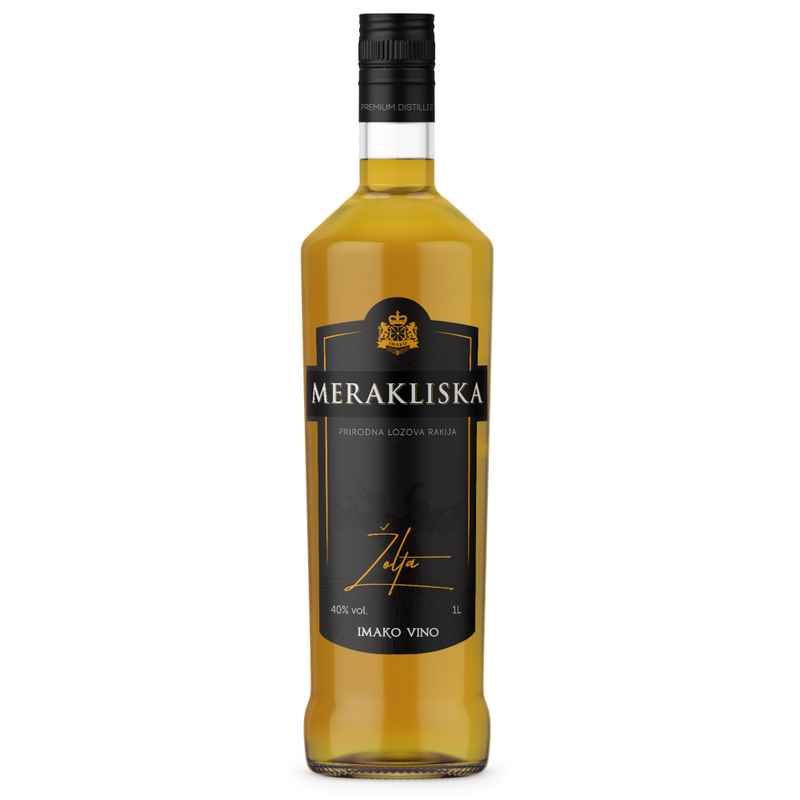 Merakliska Lozova Rakija, Žolta 1L - Imako Vino - Makedonske Delicije