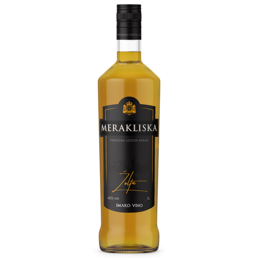 Merakliska Lozova Rakija, Žolta 1L - Imako Vino - Makedonske Delicije