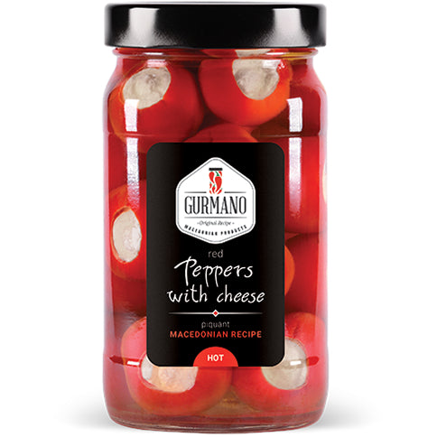 Pikant crvene Papričice punjene sirom Gurmano 960g - Makedonske Delicije