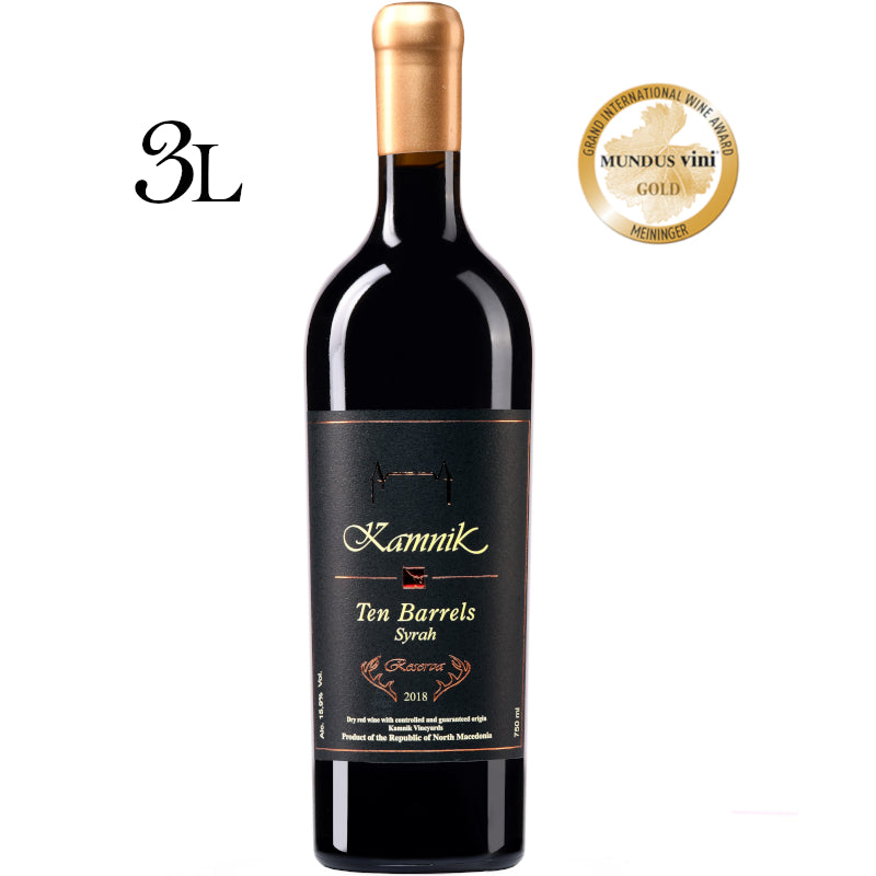Ten Barrels Syrah Reserva, double magnum 3L - Kamnik - Makedonske Delicije