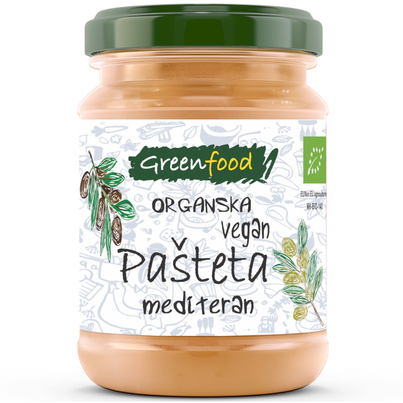 Organska Vegan Pašteta Mediteran Greenfood 145g - Makedonske Delicije