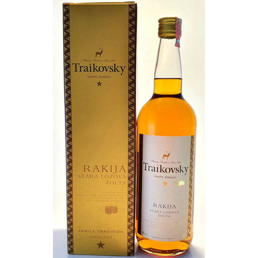 Traikovsky Lozova Rakija - Žolta & Poklon Kutija - Makedonske Delicije